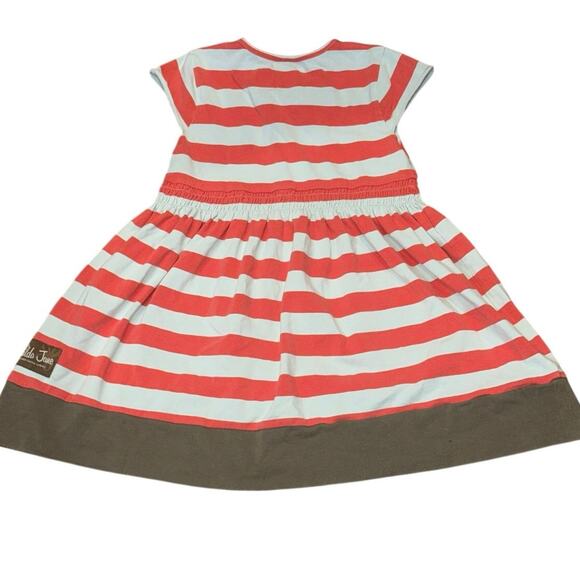Matilda Jane Serendipity Peppermint Lap Dress Size 4 Red Stripe Ruffle Hem - Picture 5 of 7